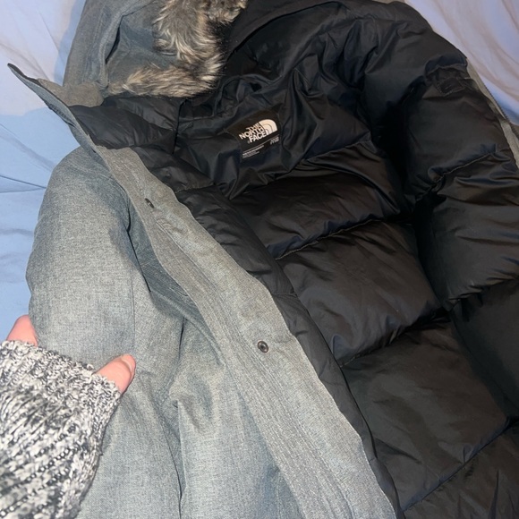 The North Face Charcoal Parka with Faux Fur Trim - Picture 7 of 7